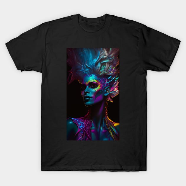 Psychedelic Drag Queen T-Shirt by PenguiQueer